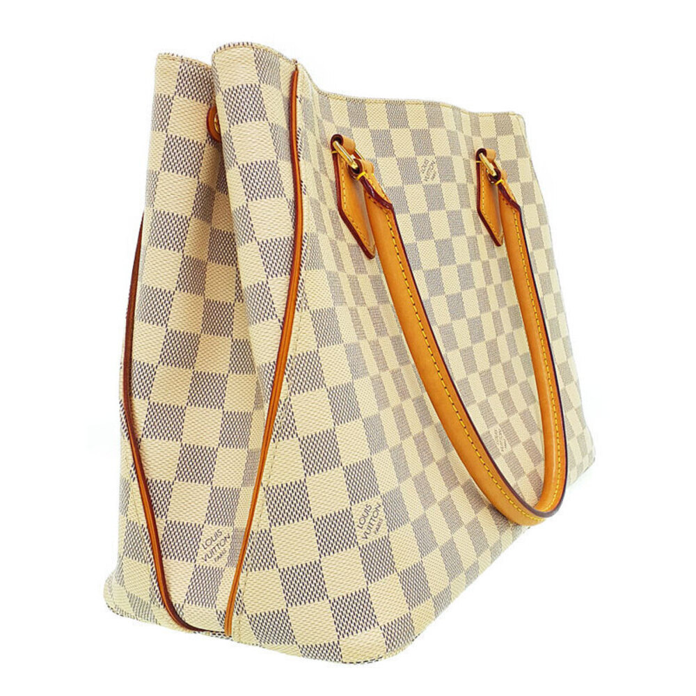 Louis Vuitton Tote Damier Calvi Bag Azur White